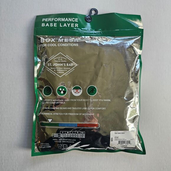 St.John's Bay Cool Performance Crew Gray Men's Size Large - Picture 2 of 6